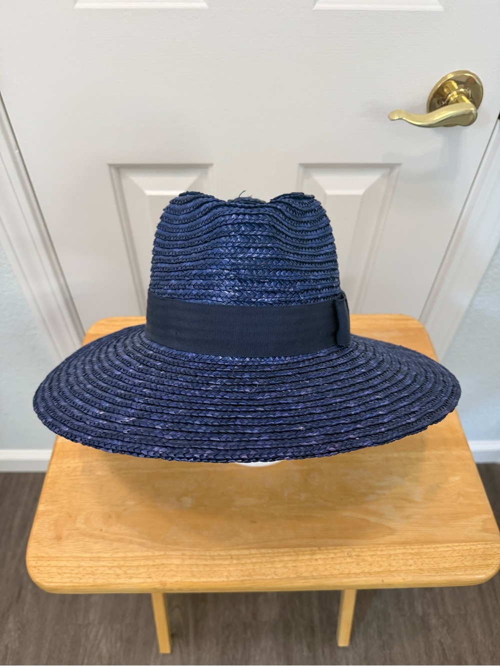 Brixton Straw Hat - Navy Blue - Picture 2 of 7